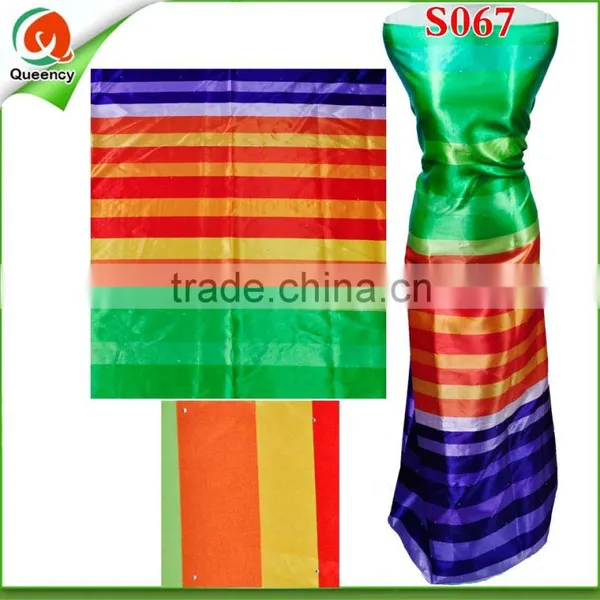 Colorful Design 100% Italian Silk Fashion Printed Silk Satin Fabric S067