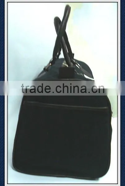 Canvas Weekend Bag Duffel Bag With pu Leather Trim photo-5