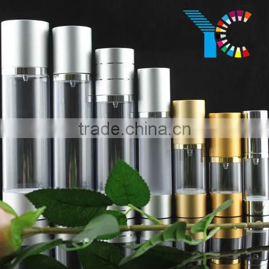 Aluminum Golden Color Hollow Out Airless Pump Bottle photo-4