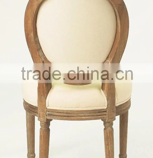 Hand Carved French Style Fabric Cover Dining Chair/wood Design Louis Chairs(CH-211-1-Oak) photo-3