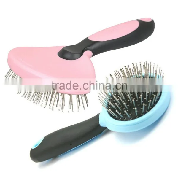Pink Blue Pet Fur Hair Grooming Shedding Tool Dog Pet Cat Pins Brush Comb photo-6