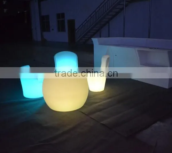 Modern Sofa Furniture / Night Club Plastic Sofa Set/ Glow Led Sofa photo-5