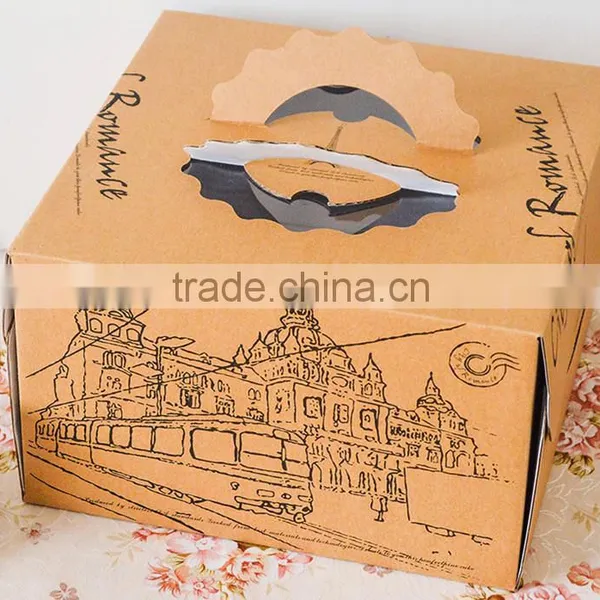 Wholesale Cheap Price Brown Kraft Paper Cake Box photo-4