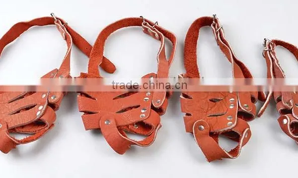 Pure Leather Pet Dog Toe Clip Mask photo-4