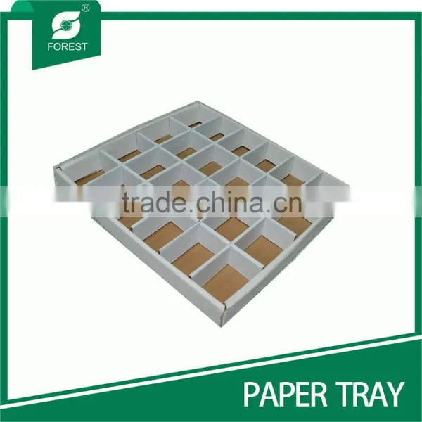 LARGE DISPOSABLE WHITE PAPER TRAYS WITH 24 COMPARTMENTS photo-4
