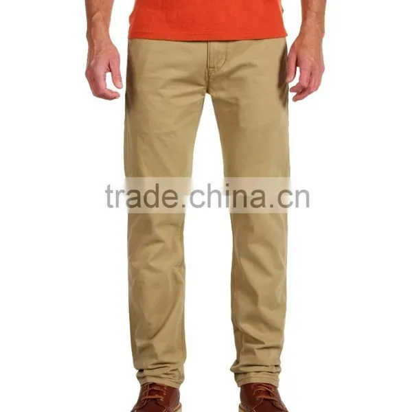 New Arrival Leisure Street Wear Trendy Regular Cut Washed Cotton Mens Chinos photo-2