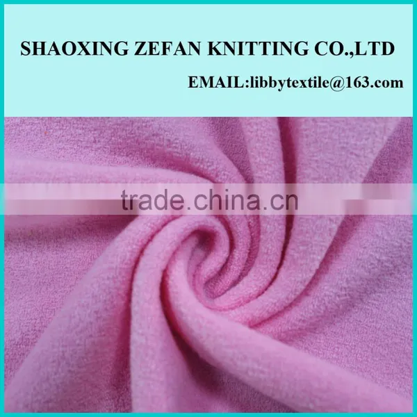 100% Polyester Plain Dyed Terry Fleece Fabric