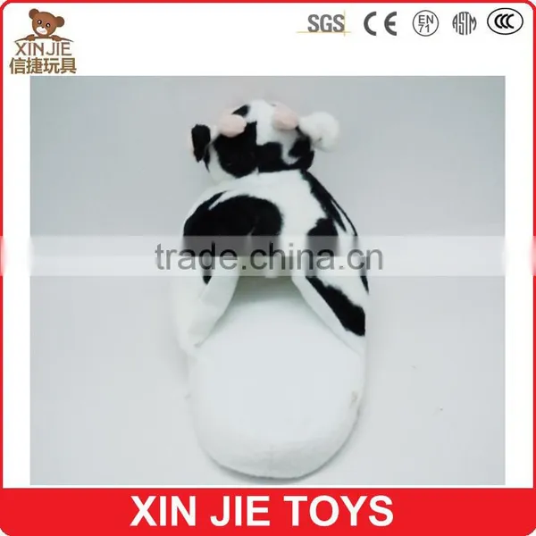Good Quality Indoor Slippers Cow Shape Plush Slipper Custom Winter Warmly Slippers photo-3