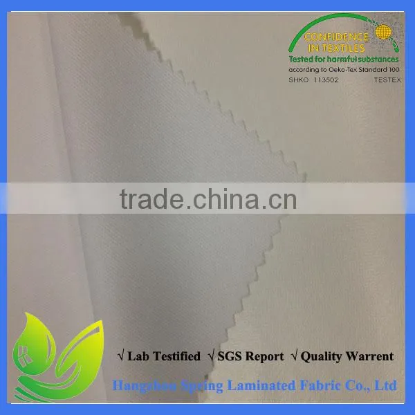 100% Polyester Kniting Fabric Laminated With White PU