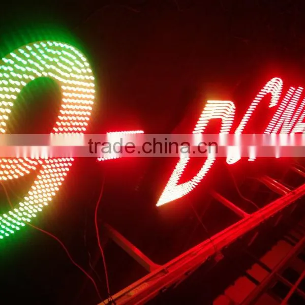 Colorful DC5V Front Light Led Illuminated Letters With 12mm Rgb Led Pixel Light photo-3