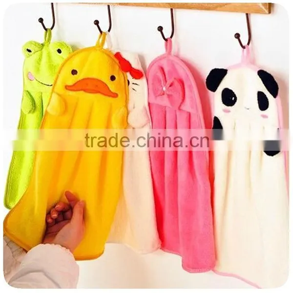 Sweet Candy Color Super Soft Coral Fleece Creative Cartoon Hand Towel