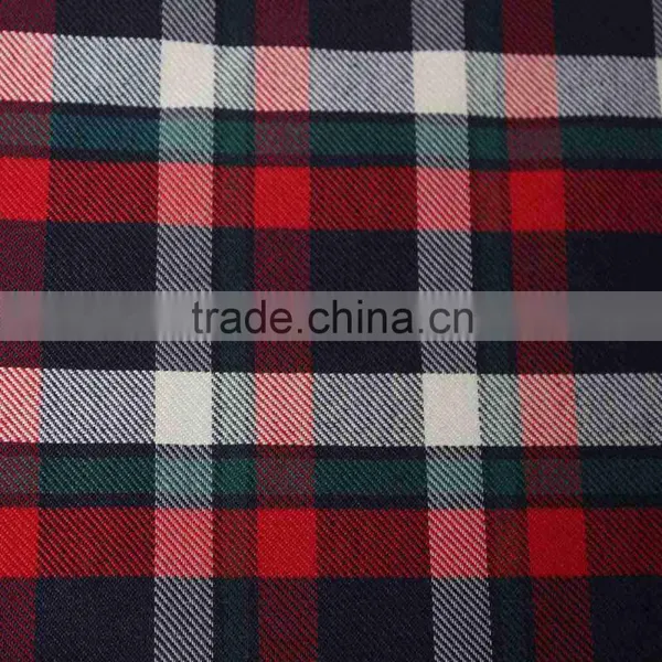 Cotton Twill Check Shirt Plaid Shirt Fabric of Twill Fabric photo-5