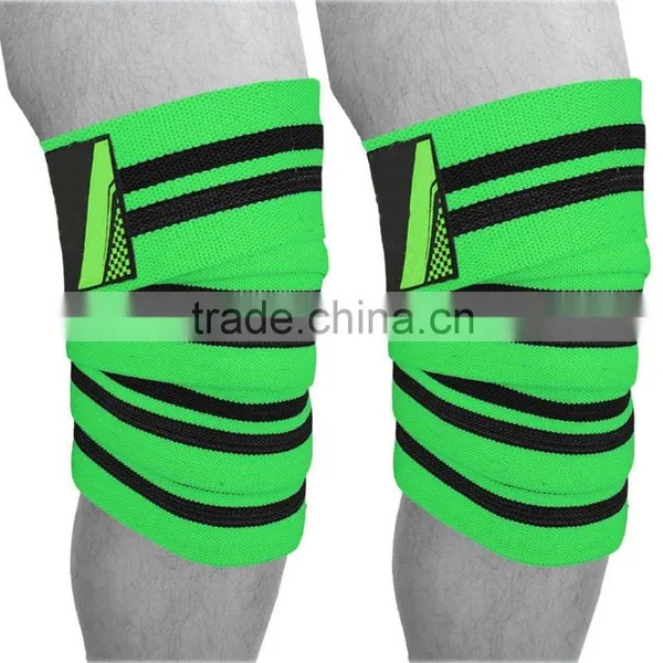 New Pakistan Design Weight Lifting Knee Wraps / Fitness Power Lifting Knee Wraps