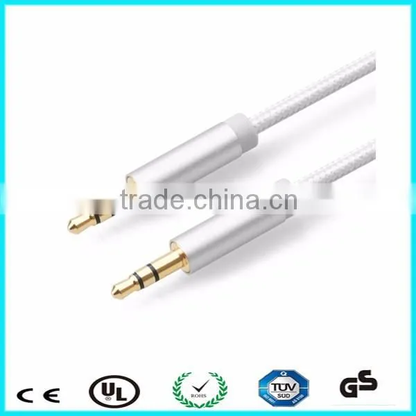 Braided Aux Cable Male to Female 3.5mm Audio Cable Oem photo-4