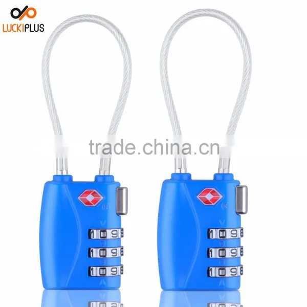 Luckiplus Luggage Locks Combination Password Locks Padlocks TSA Approved 3-Digit Blue photo-2