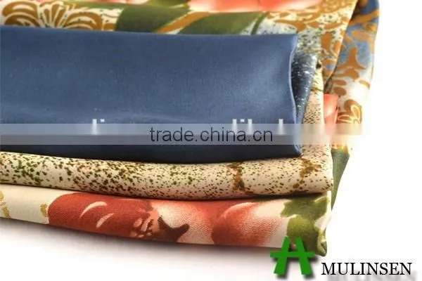 Shaoxing Textile Polyester 50D Dubai Floral Satin Fabric photo-5