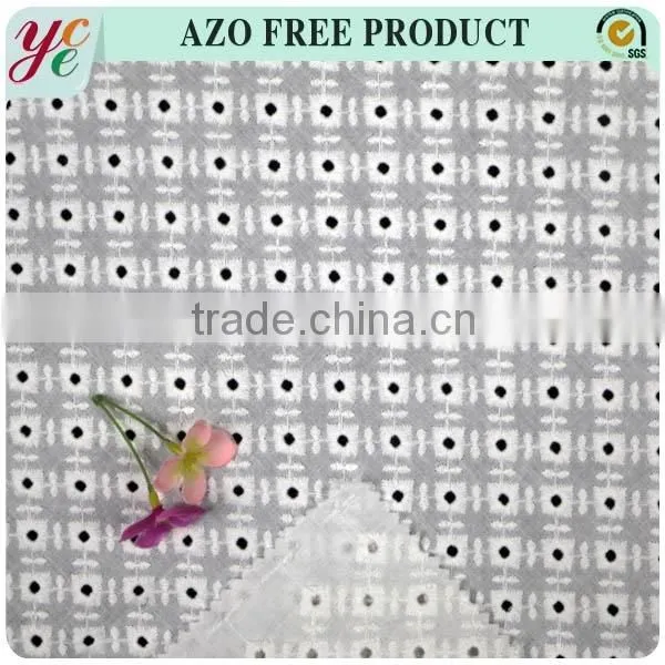100% Cotton White Embroidery Fabric 100%cotton Lace Fabric photo-2