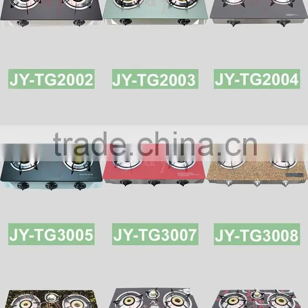 Hot Sales 3 Burner Gas Hob Table Top Tempered Glass Gas Cooker(JY-TG3009) photo-2