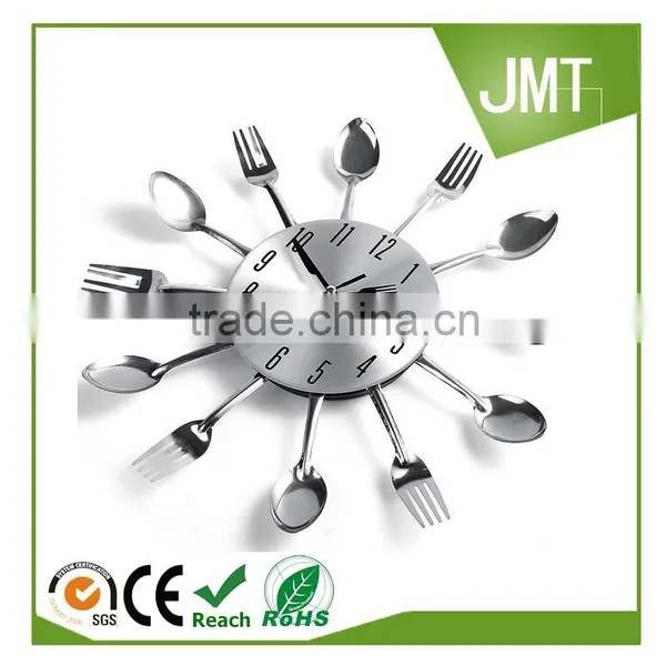 Creative Modern Cutlery Kitchen Decoration Wall Clock Spoon Fork Silent Sweep Wall Clock photo-6