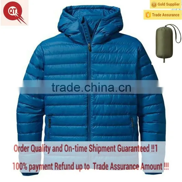 2015 Hooded Nylon Down Jacket, Designer Down Jacket Men