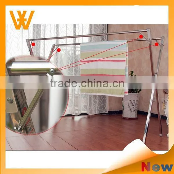 X Shape Thick Metal Clothes Horse Foldable Stainless Steel Clothes Rack photo-2