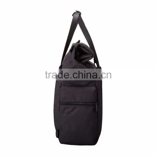 Foldable Nylon Designer Backpack With Leather Trim photo-3