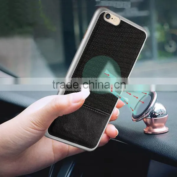Premium Slim Fit Durable Anti-Slip Soft Silicone Skin for IPhone 6s Ring Holder-less Magnetic Stand Bumper Case photo-2