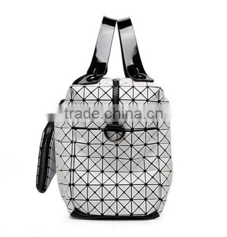 Set of Check Tote Bags With Plastic Check Design, White and Black Handbags photo-2