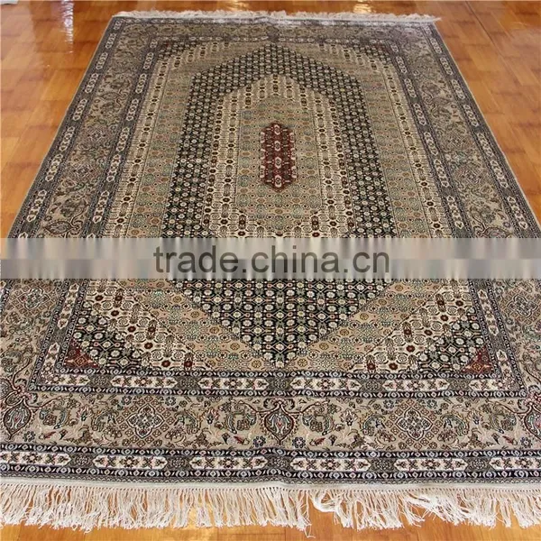 5x8ft Parlor Use Handmade Carpet Geomatric Silk Rug Afghan