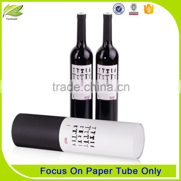 Classical Style Printed Cylinder Wine Paper Packaging