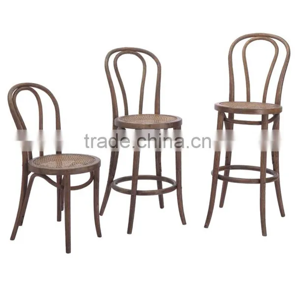 Factory Price Leather French Dining Bar Wood Bar Chair photo-2