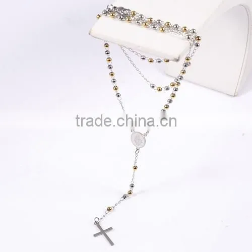 High-grade Fashion Accessories Christmas Discount Dither Beads Thin Long Chain Necklace photo-4