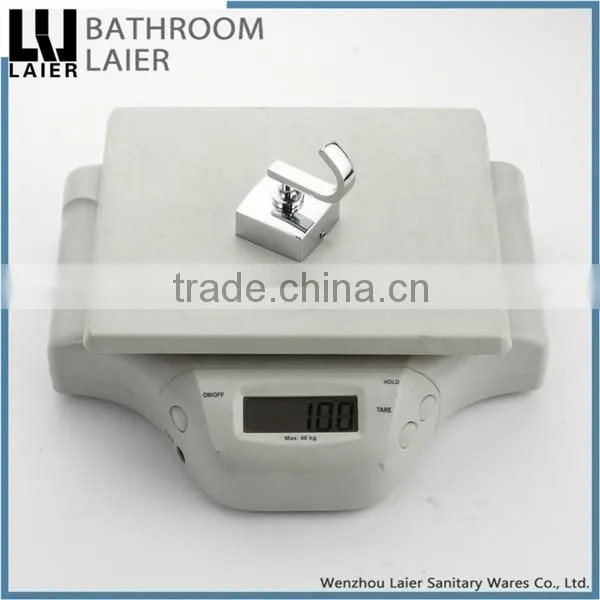 Promotional Direct Marketing Factory Zinc Alloy Chrome Finishing Bathroom Sanitary Items Wall Mounted Double Robe Hook photo-5