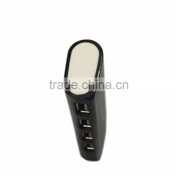 2016 Blue Waving Portable 4 Ports Rectangle USB 2.0 Hub photo-6