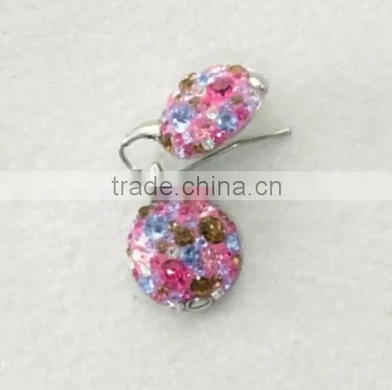 Colors Crystal Earrings ,womens Wedding and Party Stainless Steel Earrings photo-2