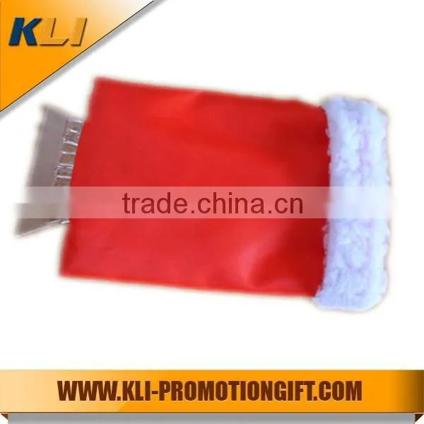 red waterproof dry ice scraper with glove car ice scraper glove