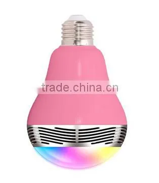 2016 New Arrival! Wireless 6w Power E27 LED RGB Bluetooth Speaker Bulb Light Lamp Music Playing photo-6