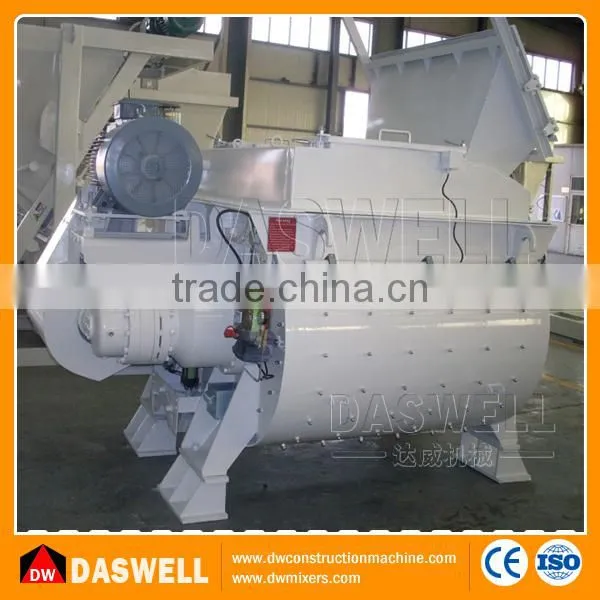 Electric Fixed Continuous Concrete Mixer Machine With Hydraulic Hopper