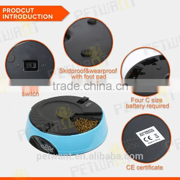 Time Programmable 6 Meals Automatic Dog Cat Animal Feeders photo-2