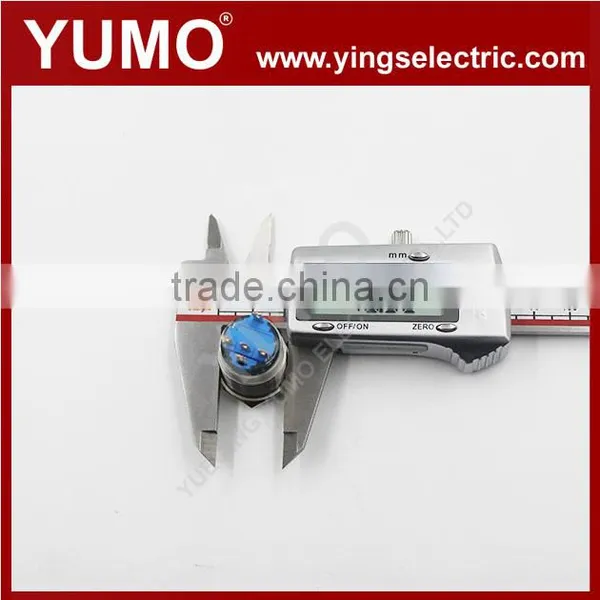 ABS19S-P11-E 19mm Ring LED Lamp Green Metal Push Button photo-5