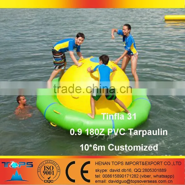 Inflatable Saturn Water Park Tinfla 31 in PVC Tarpaulin Materials Gyro Spinning Top photo-5