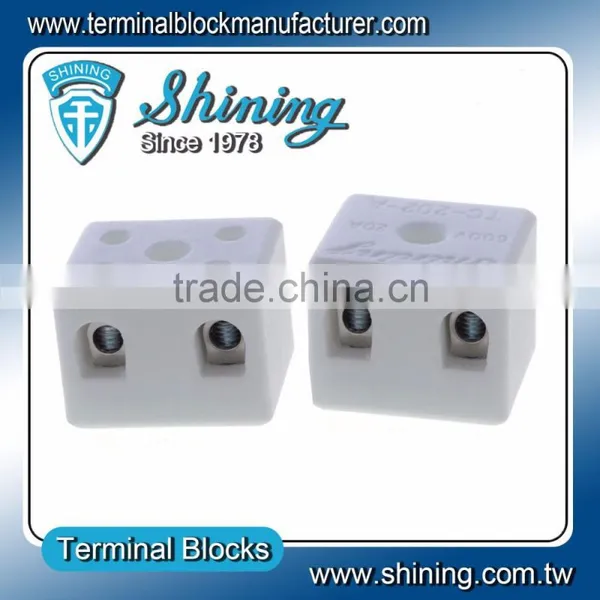 TC-202-A Thermocouple 600V 20A 2 Pin Ceramic Connector Block photo-3