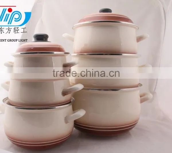 6 Pcs High Casserole Straight Shape W/Hollow Handle & Metal Cover Decor photo-3