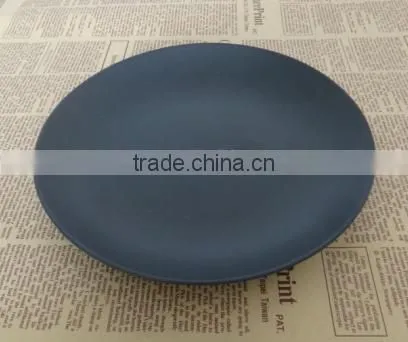 Matt Color Black Ceramic Glazed Plates photo-2