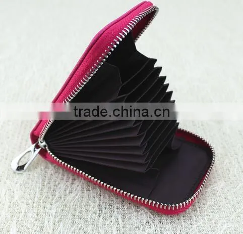 Cy278 Genuine Leather Card Holder Slim Wallet Card Wallet Double Organ Card Package Gift Card Holder photo-3
