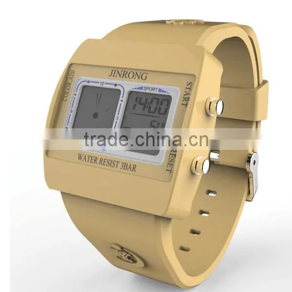 Dual Display Wrist Watch For Men, Fashion High Quality Men's Watch, Men Watch With LED Backlight/ Alarm Clock photo-4