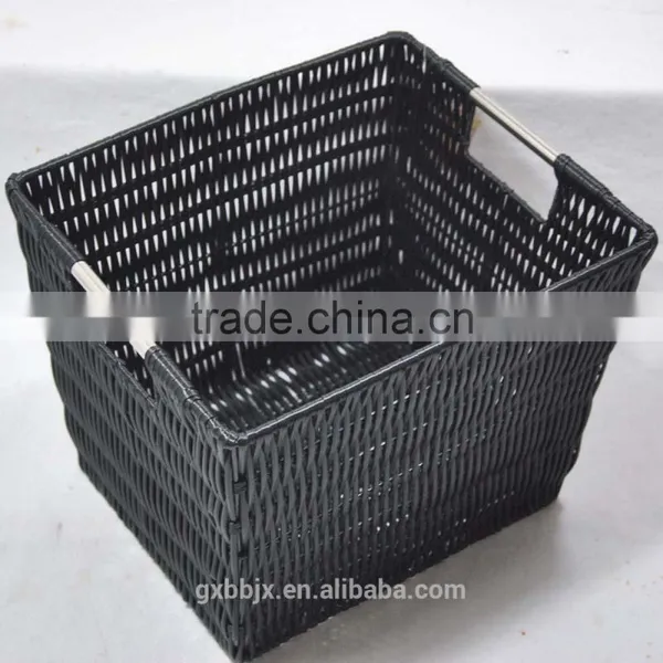 Multi-functional Plastic Woven Storage Basket With Handle photo-4