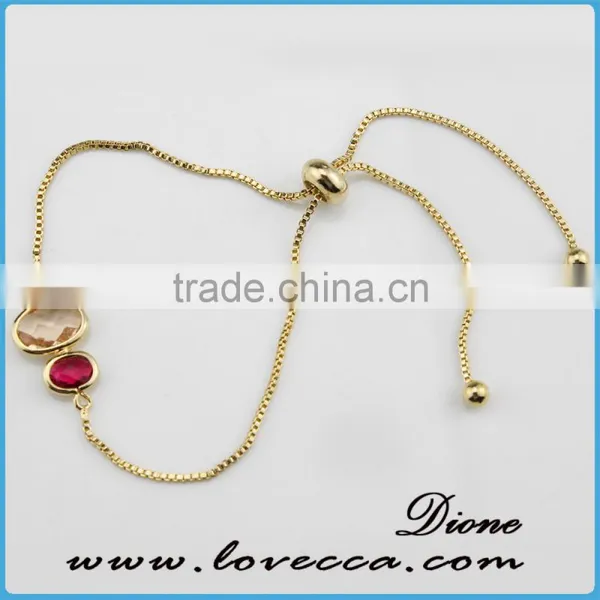 2016 Wholesale Adjustable Glass Multicolor Gemstone Bracelets photo-2