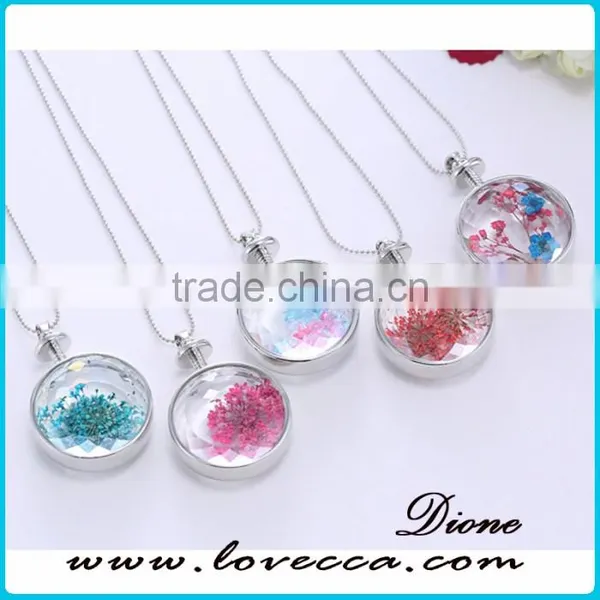 Wholesale Newest Dried Flower Pendant Women Gold Memory Necklace photo-6