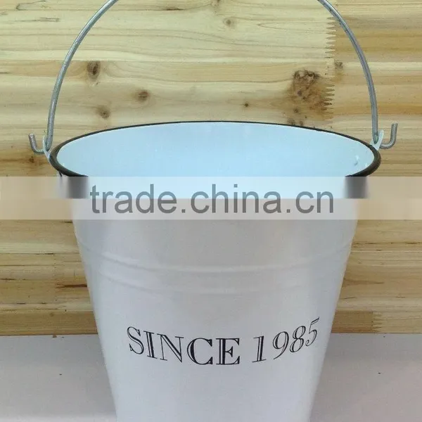 White Bucket With Black Rim photo-2